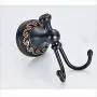 Yxsd Wall Mount Black Single Coat Hook,All-Copper American Hanger Double Clothes Towel Robe Coat Rack Bathroom Hardware Pendant Hanging Hooks