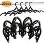 mengwoha 20 pcs Travel Hangers Folding Hangers Portable Folding Hangers Travel Acccessories Foldable Hangers Collapsible Clothes Hangers Space Saving for Clothes (20 pcs with 12 Clips)