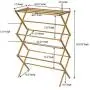 Household Essentials 6524 Tall Indoor Folding Wooden Clothes Drying Rack | Dry Laundry and Hang Clothes | Bamboo Household Essentials 6524 Tall Indoor Folding Wooden Clothes Drying Rack | Dry Laundry and Hang Clothes | Bamboo