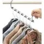Clothes Hanger Holders Clothing Organiser Wardrobe Space Save and Organization Hooks Non-Slip Clothing Organizer Practical Racks Hangers (6 Packs)