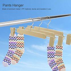 AUNMAS 5Pcs Pants Rack Trouser Hanger Clothes Rack with Clips for Household Use(1#)