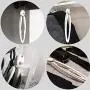 nex&co Gym Bag Mat Clothes Hanger, Foldable Plastic Metal Space Saving Hanger Gym Accessories for Men Women Fitness Exercise, Multi-Purpose for Shirts Scarf Coat Workout Bands Jump Rope (White)