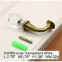 KFZ Crystal Rose Drapery Curtain Tieback Hooks,Wall Tassel Hardware,HAO-000708 Hat Coat Hook Clothes Hanger (1 Pack, 0008Bronze-Transparent White)