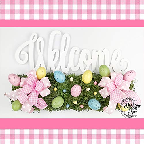 Easter Door Hanger, Welcome Door Hanger, Easter Wreath, Easter Egg Wreath, Spring Wreath, Floral Wreath, Front Door Wreath, Spring Decor