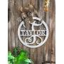 Personalized Last Name Door Hanger 18 inch ACM Metal Sign Monogram Gifts For Women Monogram Door Wreath Established Family Sign Initial Door Hanger QUICK SHIPPING
