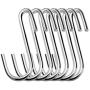 20 Pack Heavy Duty S Hooks Stainless Steel S Shaped Hooks Hanging Hangers for Kitchenware Spoons Pans Pots Utensils Clothes Bags Towers Tools Plants (Silver)