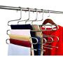 Cypress Shop Pants Hangers 5 Layer Trouser Hanger Space Saving Cloth Cabinet Storage S Shape Hanging Clothing Soft Non Slip Surface Hanging Home Furniture Set of 5