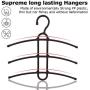 upra Shirt Hangers Space Saving Plastic 5-Pack, Durable Multi-Functional Non-Slip Clothes Hangers Closet Organizers, for Coats Jackets Pants Dress Scarf, Dorm Room/Apartment Essentials