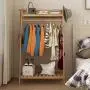 WYQSZ Hanger Floor Bedroom Storage Storage Bamboo Space Hanging Clothes Rack Coat Rack Rack Hanger - Coat Rack 8563 (Size : 70140cm)
