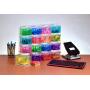 Really Useful Organiser, 16 x 0.14 Litre Storage Boxes in a Clear Plastic Organiser and Assorted Coloured Boxes