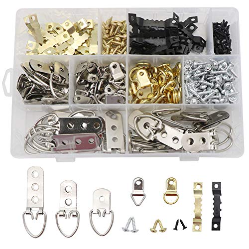 JORCC Picture Hanging Kit 415 Pcs Picture Hangers Assortment Kit with Screws for Picture Painting Hanging JORCC Picture Hanging Kit 415 Pcs Picture Hangers Assortment Kit with Screws for Picture Painting Hanging