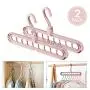 2 Pack Clothes Hangers Space Save Closet Organize Plastic Hanger Suit Pants Coat Skirt (2pink) 2 Pack Clothes Hangers Space Save Closet Organize Plastic Hanger Suit Pants Coat Skirt (2pink)