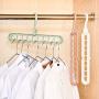 TOPBATHY 3pcs Magic Clothes Hanger Organizer,Rotate Anti-Skid Folding Hanger with Multifunction Space Saving and Cascading Features with 9 Holes,for Drying and Storage