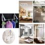 Xinrangxin Aluminum Alloy Home Telescopic Hanger, Wall-Mounted Clothes Drying Rack, Portable Folding Hanger Wardrobe, Compact Ultra-Thin Aluminum Space Storage Cabinet, Easy to Install,Black Xinrangxin Aluminum Alloy Home Telescopic Hanger, Wall-Mounted Clothes Drying Rack, Portable Folding Hanger Wardrobe, Compact Ultra-Thin Aluminum Space Storage Cabinet, Easy to Install,Black