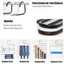 TINYOUTH 4 Pack 5 Layers S-Shape Hanger, Stainless Steel Jeans Trousers Pants Hangers S-Type, Scarf & Tie Hanger, Multi-Functional Trouser Rack Space Saving, Non-Slip Clothes Hangers, White