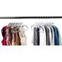 Popular Design Products 10 pc Premium Quality Easy-On Clothes Hangers - Grey with Black Non-Slip Pads - Space Saving Thin Profile - for Shirts, Pants, Blouses, Scarves ? Strong Enough for Coats