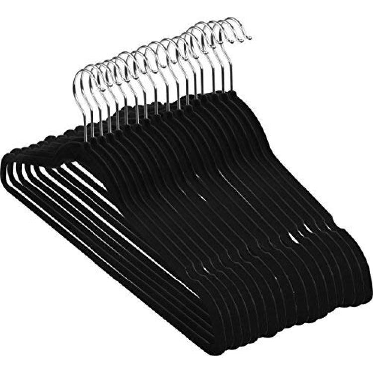 ZOYER Premium Plastic Hangers (20 Pack)- Durable & Strong Standard Hangers  for Clothes - White