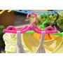 Demarkt 10pcs Random Color Plastic Foldable Travel Home Clothes Hanger with Anti-slip Grooves