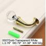 KFZ Clear Glass Rose Crystal Curtain Hold Backs Wall Mounted Tie Back Hooks Tassel Holder,HAO-000708 Hat Coat Clothes Hook Hangers(1 Pack, 0007Bronze-Transparent White)