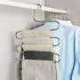 FidgetGear Clothes Pants Trouser Hanger Multi Layer Storage Rack Closet Space Saver S Shape