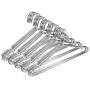 JUNING Wire Hangers, 50 Pack Stainless Steel Strong Metal Clothes Hangers-16.5 Inch, Silvery (Renewed)