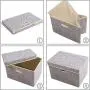 Prandom Large Stackable Storage Bins with Lids Fabric Decorative Storage Boxes Cubes Organizer Containers Baskets with Cover Handles Divider for Bedroom Closet Living Room 17.7x11.8x11.8 Inch 3 Pack