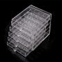 CUTICATE Transparent Jewelry Storage Organizer Container Acrylic Boxes with 100 Grids for Sorting Earrings, Rings, Beads and Other Mini Goods