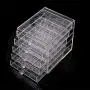 CUTICATE Transparent Jewelry Storage Organizer Container Acrylic Boxes with 100 Grids for Sorting Earrings, Rings, Beads and Other Mini Goods