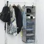 StorageWorks Hanging Closet Organizer, 6-Shelf Dorm Room Closet Organizers and Storage, Gray, 42”H x 12”W x 12”D