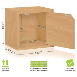 Way Basics Eco Stackable Connect Door Storage Cube, Natural