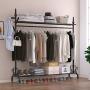 WYQSZ Floor Coat Rack, Bedroom Hanger, European Clothes Rack, Iron Rack Simple Hanger (Size : C)