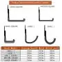 Garage Hooks Heavy Duty 15 Pack, Steel Garage Storage Hooks,Wall Mount Garage Tool,for Ladders, Bikes-Black