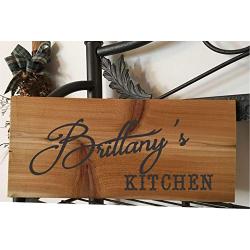 PERSONALIZED KITCHEN SIGN, RECLAIMED CEDAR 12X5 WITH HANGER, RUSTIC COUNTRY ELEGANT WOOD SIGN, UNIQUE GIFT, HOUSEWARMING GIFT, ANNIVERSARY GIFT, BIRTHDAY GIFT, MOTHERS DAY GIFT, WEDDING GIFT