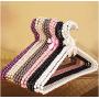 10pcs Random Color Clothes Hanger Plastic Pearl Beaded Bow Clothes Dress Coat Hangers Closet Coat Storage Organizer