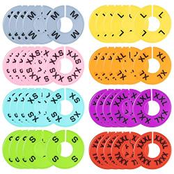 Juvale 80-Pack Round Hanger Size Dividers for Clothing Racks, Home, and Closet, Size XXS to XXXL