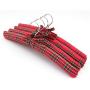10 Pcs Red Plaid Fabric Padded Clothes Hanger, Non Slip Checked Style Fabric Coats Shirt Dress Hanger for Closet 10 Pcs Red Plaid Fabric Padded Clothes Hanger, Non Slip Checked Style Fabric Coats Shirt Dress Hanger for Closet