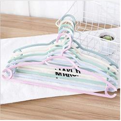 10PCs Random Color Plastic Hangers Clothes Rack Anti-Skid Drying Rack Adult Kids Outdoor Hanger Clothing Wardrobe Storage Organizer
