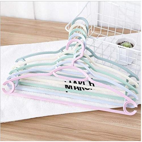 10PCs Random Color Plastic Hangers Clothes Rack Anti-Skid Drying Rack Adult Kids Outdoor Hanger Clothing Wardrobe Storage Organizer