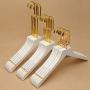 Owl Decoration Wood Hangers - Sainwin 10pcs/lot Adult Wood Hanger White Wooden Hangers for Clothes Rack Women top Grade Hanger Gold Hook(30pcs can Logo)