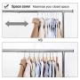 SONGMICS Pack of 50 Coat Hangers, Heavy Duty Plastic Hangers with Non-Slip Design, Space-Saving Clothes Hangers, 0.2 Inch Thickness, 360° Swivel Hook, 16.5 Inches Wide, Gray UCRP20G50