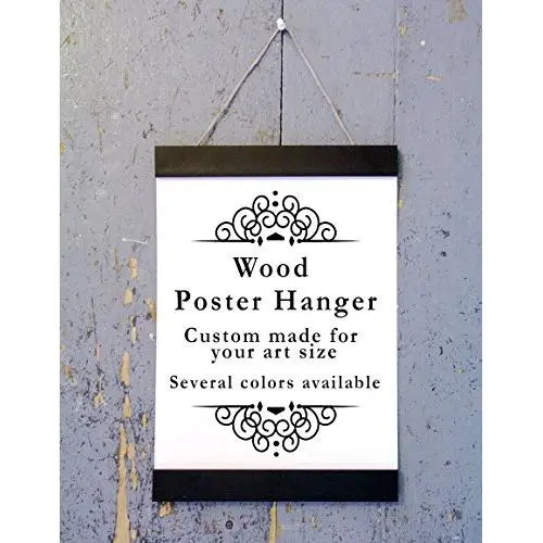 Black Wood Poster Hanger, Custom size Art Hanger, poster frame, picture hanger, Black Wood, Handmade Frame Black Wood Poster Hanger, Custom size Art Hanger, poster frame, picture hanger, Black Wood, Handmade Frame