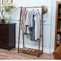 XQY Coat Racks Clothes Stand Multifunction Storage Racks Floor-Standing Solid Wood It Can Move Hangers Bedroom Clothes Rack Childrens Wardrobe Shoe Rack Stable and Durable,Clothes Tree