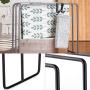 M-TOP Dishcloth Holder Sponge Holder Stand Rack, Kitchen Countertop Dishcloth Drying Rack with 2 Sponge Hooks, Kitchen Cloth Rack Tower Dishcloth Hanger to Hang Rags and Spongesblack-2 Packs