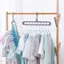WXR Magic Hangers Space Saving Clothes HangersSmart Closet Space Saver 3 Pack Sturdy Plastic Coat Hanger for Heavy ClothesOrganizer for Closet Wardrobe System (Gray)