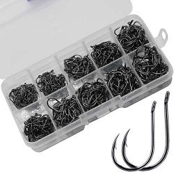 Drasry Fishing Hooks Set High Carbon Steel Jig Bait Sharp Fish Hook for Saltwater Freshwater