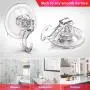 Suction Hooks LUXEAR Vacuum Suction Cup Hook 4 Pack New Design Towel Hooks for Bathroom Kitchen Hook Hangers for Home Removable Wall Vacuum Hook Holder for Smooth Tile Glass and Mirror