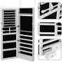 JungleA Jewelry Lockable Armoire Mirrored Wall/Door Mounted Jewelry Organizer Storage Boxes Lockable with Full Dressing Mirror