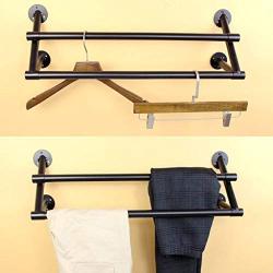 GJM Shop Oblique Rod Parallel Bars Iron Clothing Racks/are Hanging Wall Clothing Wall-Mounted Display Rack/Hangers Clothes Rail/Display Stand/Wall Hanging On The Wall Hangers/Coat Racks