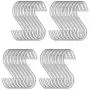 WENCHENG 100 Pcs 2.8 inch S Shaped Hooks Stainless Steel S Hooks, Sliver S Hooks Rack Hangers Heavy Duty S Hanging Hangers Hooks for Kitchen, Work Shop, Bathroom, Garden WENCHENG 100 Pcs 2.8 inch S Shaped Hooks Stainless Steel S Hooks, Sliver S Hooks Rack Hangers Heavy Duty S Hanging Hangers Hooks for Kitchen, Work Shop, Bathroom, Garden