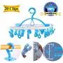 Laundry Hanger Drying Rack - Foldable Clip and Drip Hanger with 20 Pins, Clothes Drying Rack, Sock Hanger Plastic Travel Windproof Hook Diapers Baby Clothes Hanging Laundry Hanger Drying Rack - Foldable Clip and Drip Hanger with 20 Pins, Clothes Drying Rack, Sock Hanger Plastic Travel Windproof Hook Diapers Baby Clothes Hanging